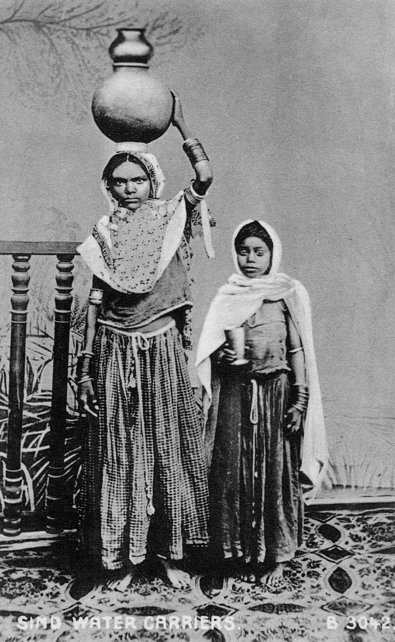 Transportadores de água de Sindh, Índia, 1917 de Unbekannt