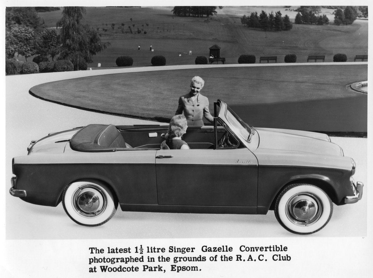 Cantor Gazelle conversível, Woodcote Park, Epsom, Surrey, c1956-c1963 de Unbekannt