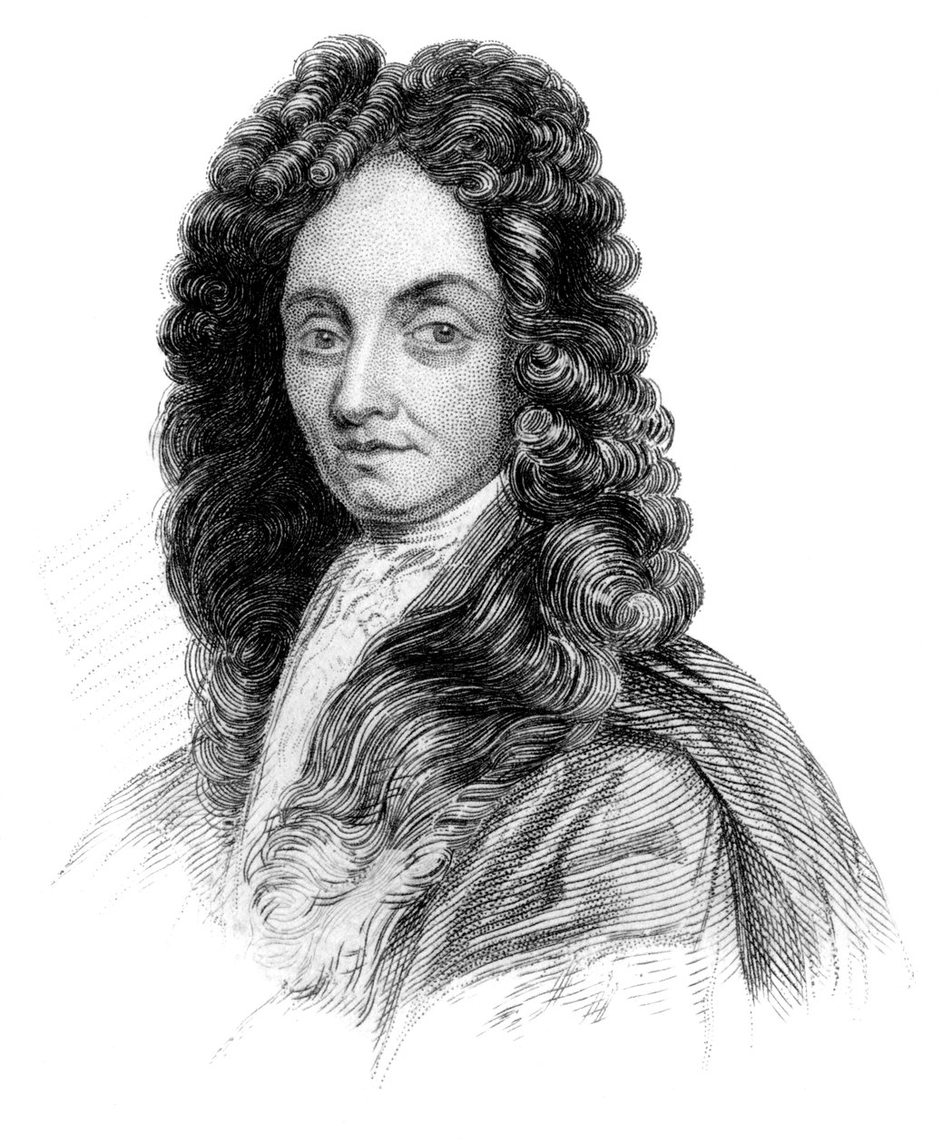 Sir Christopher Wren, arquiteto inglês, designer, astrônomo e geométrico, c1850 de Unbekannt