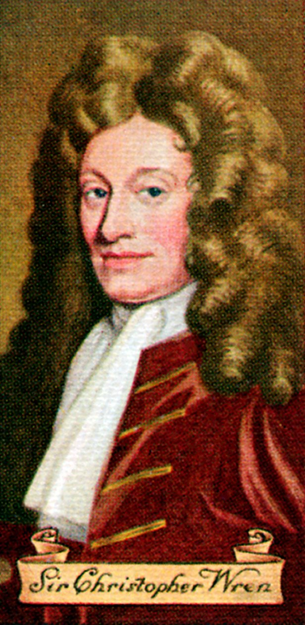 Sir Christopher Wren, tirado de uma série de cartões de cigarro, 1935 de Unbekannt