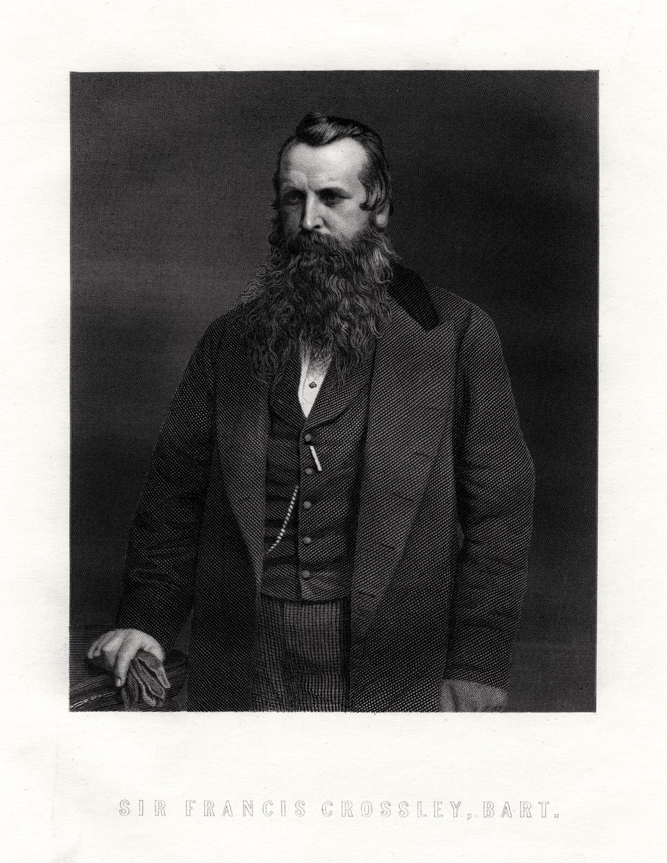 Sir Francis Crossley, fabricante inglês de tapetes, meados do século XIX de Unbekannt