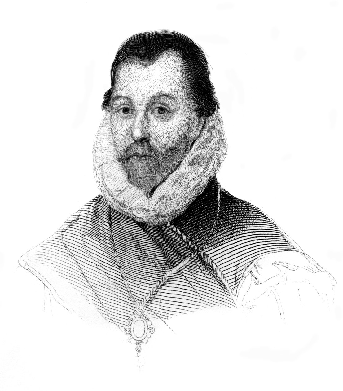 Sir Francis Drake, navegador e corsário inglês do século XVI, c1850 de Unbekannt