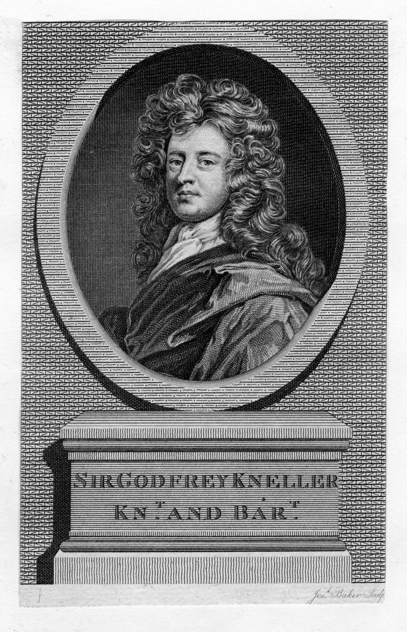 Sir Godfrey Kneller 1646-1723, pintor de retratos, século XIX de Unbekannt