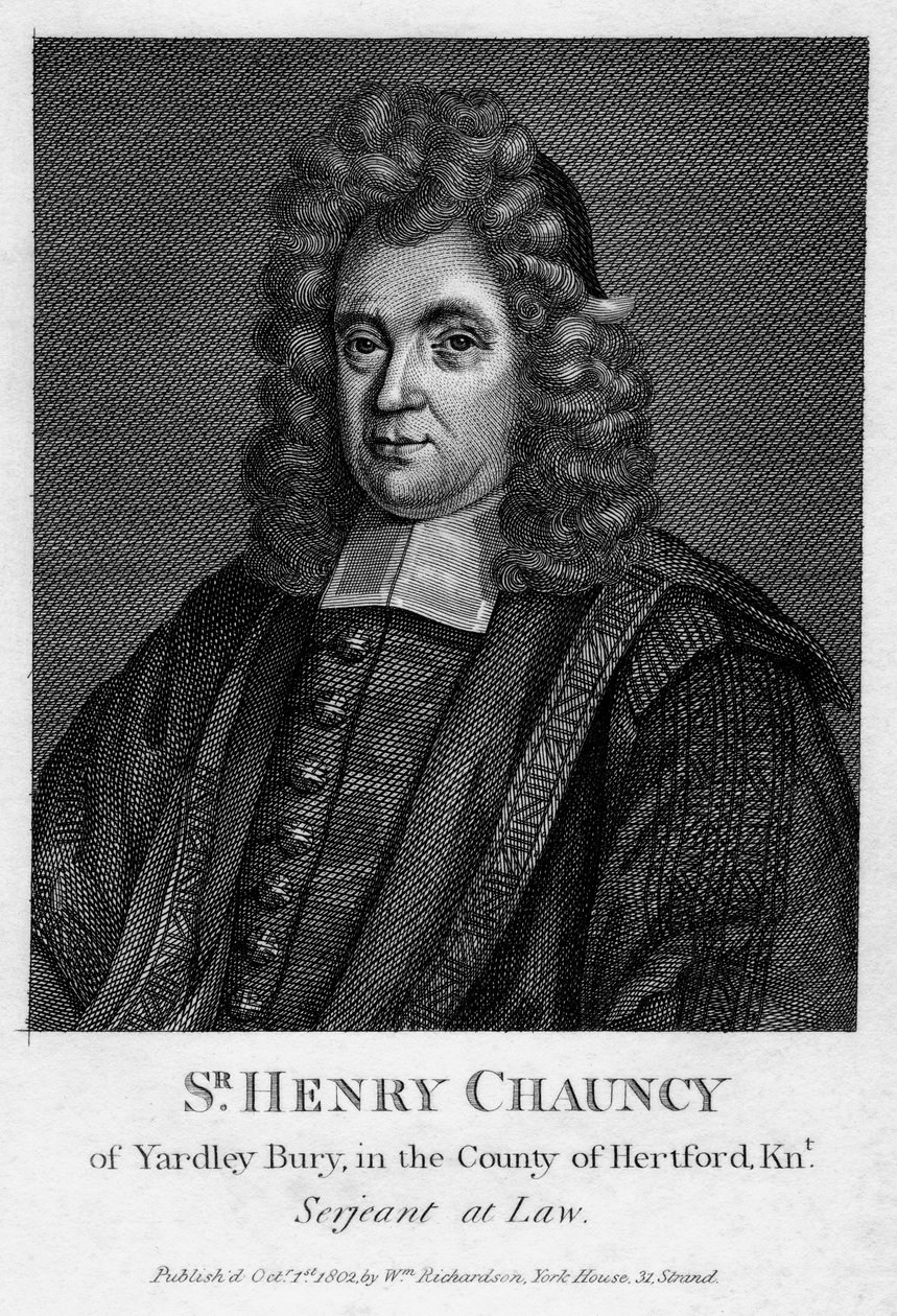 Sir Henry Chauncy, advogado inglês, educador e antiquário, 1802 de Unbekannt