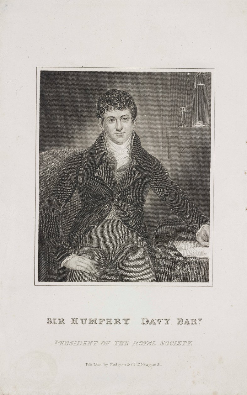 Sir Humphry Davy, químico inglês, c 1824 de Unbekannt
