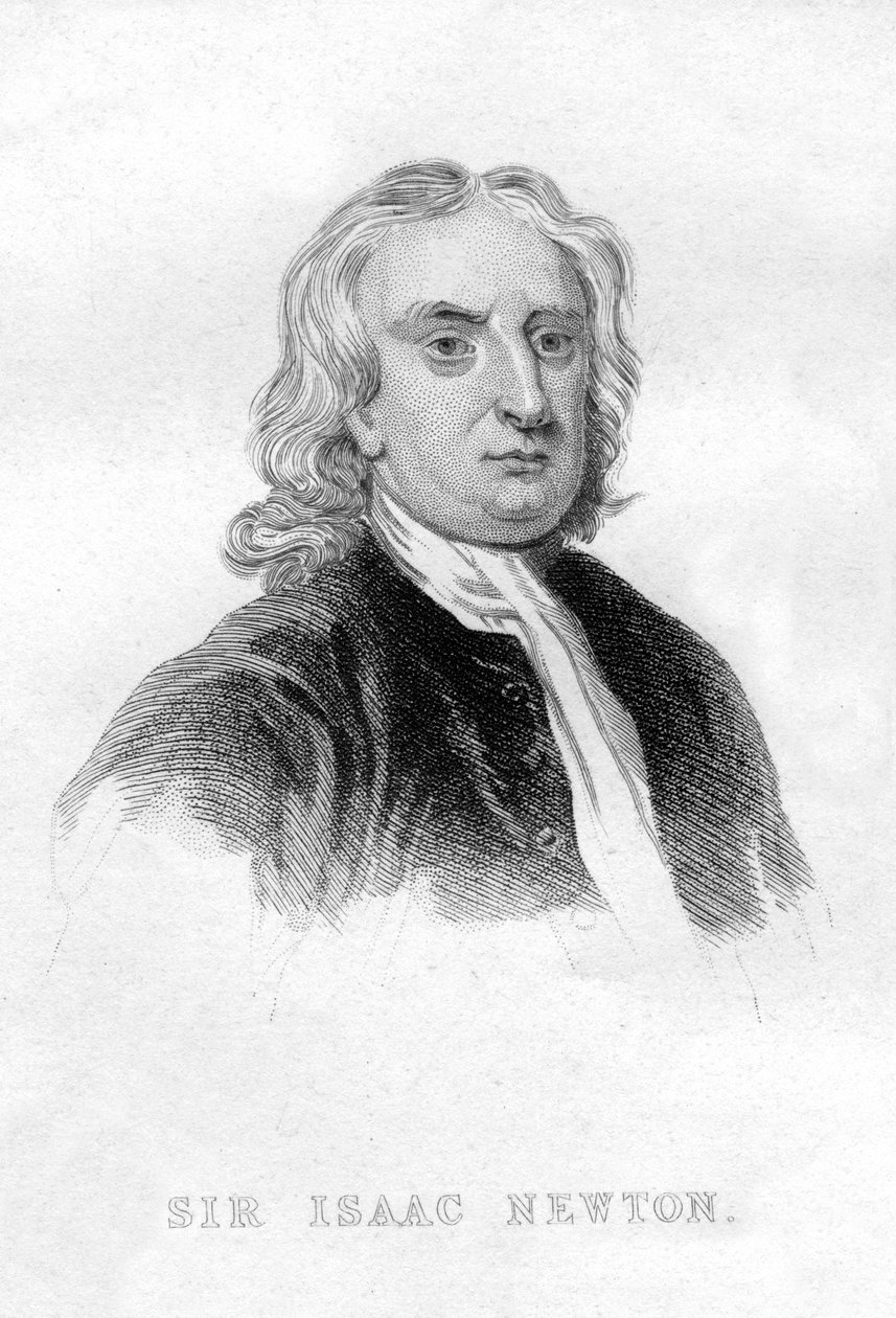 Sir Isaac Newton, matemático inglês, astrônomo e físico de Unbekannt