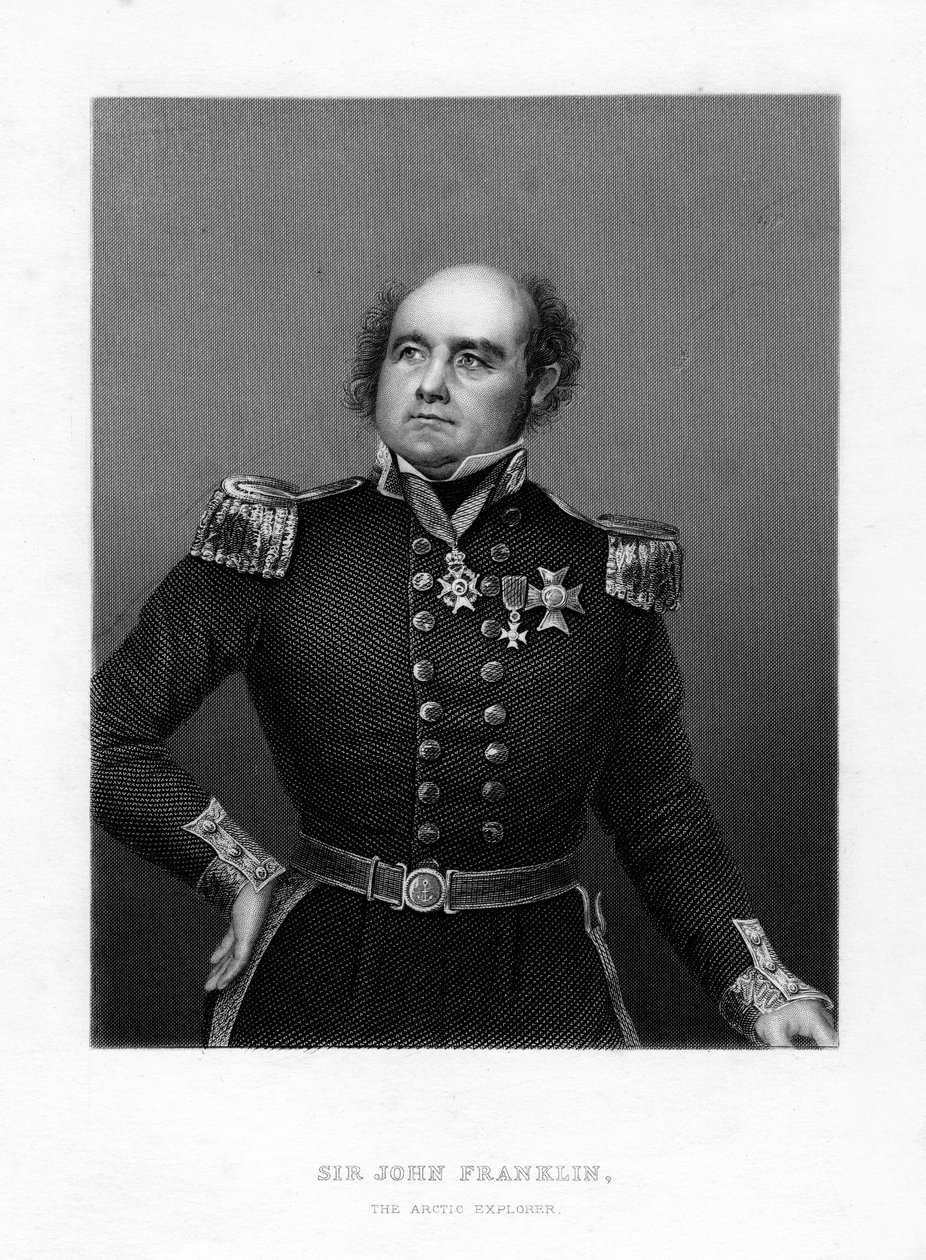 Sir John Franklin, capitão de mar inglês e explorador do Ártico, século XIX de Unbekannt