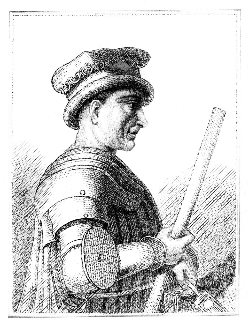 Sir John Hawkwood, mercenário inglês ou condottiere na Itália do século XIV, 1819 de Unbekannt