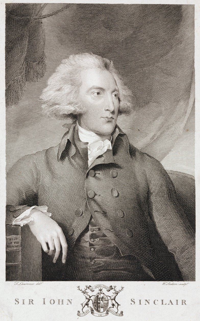 Sir John Sinclair, economista agrícola e estatístico escocês, c 1790s de Unbekannt