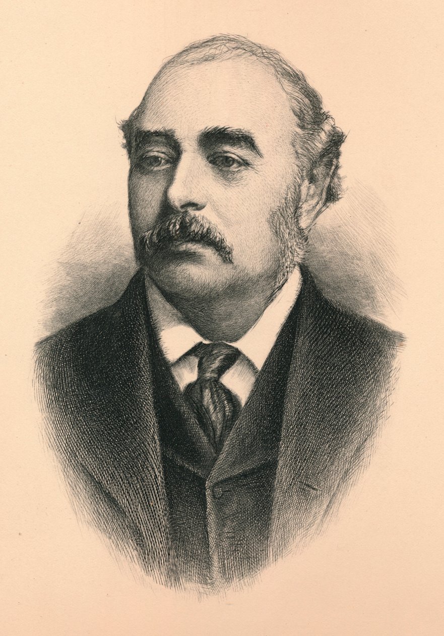 Sir Matthew White Ridley, 1º Visconde Ridley 1842-1904, político conservador britânico e sta de Unbekannt