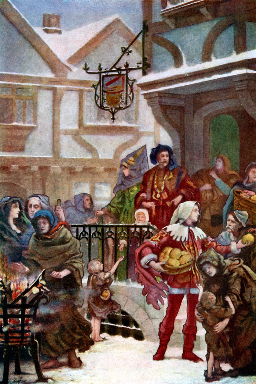 Sir Richard Whittington distribuindo caridade, c1900 de Unbekannt