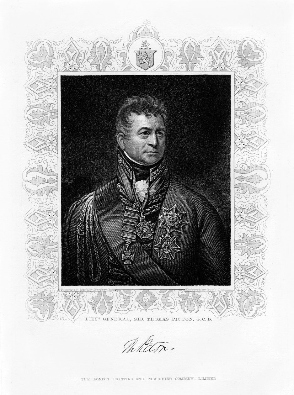 Sir Thomas Picton, líder militar britânico, século XIX de Unbekannt