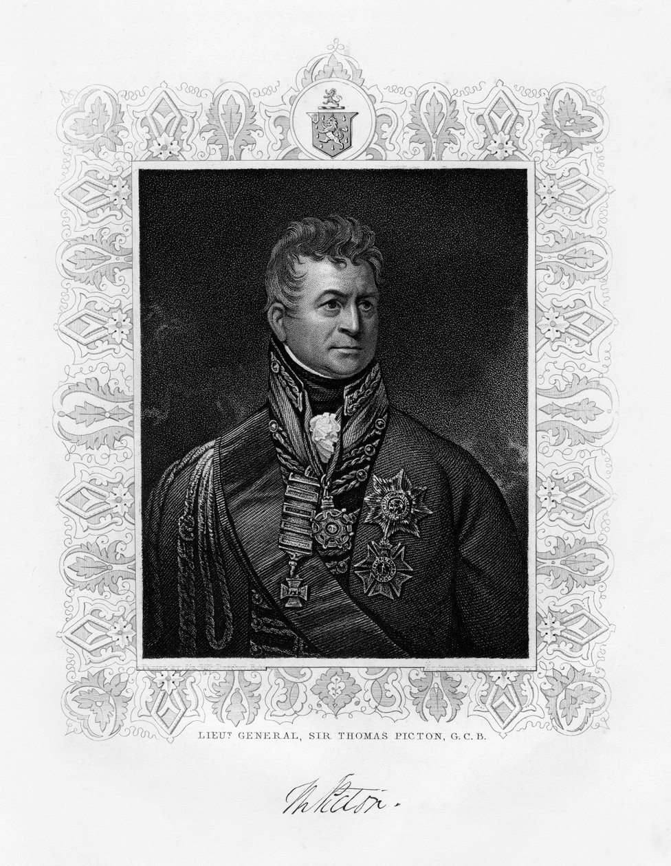 Sir Thomas Picton, líder militar britânico, século XIX de Unbekannt