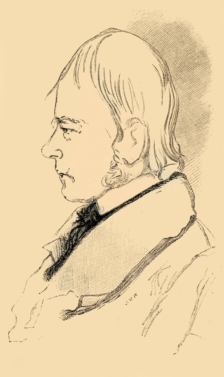 Sir Walter Scott - Cópia de um esboço da vida, 1882. de Unbekannt