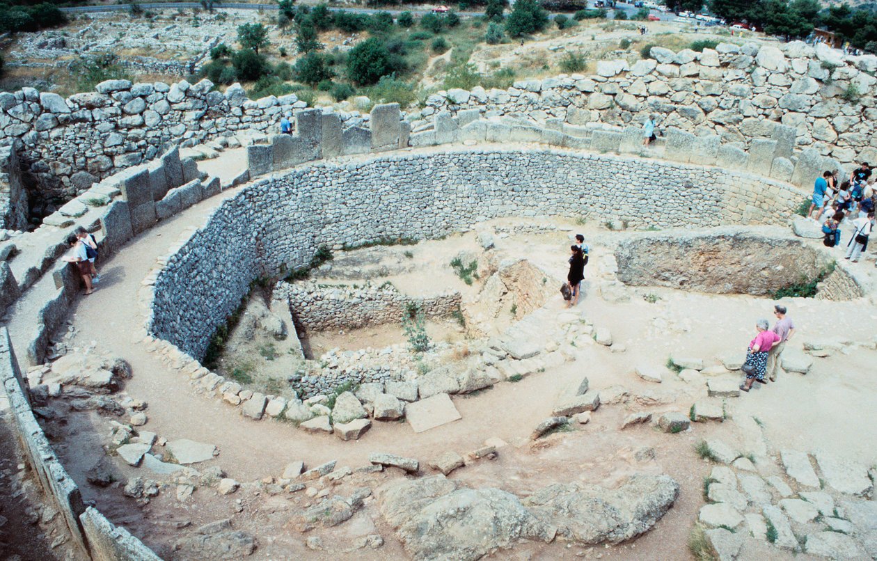 Local das fortificações micênicas, Grécia, c1600-1100 aC de Unbekannt
