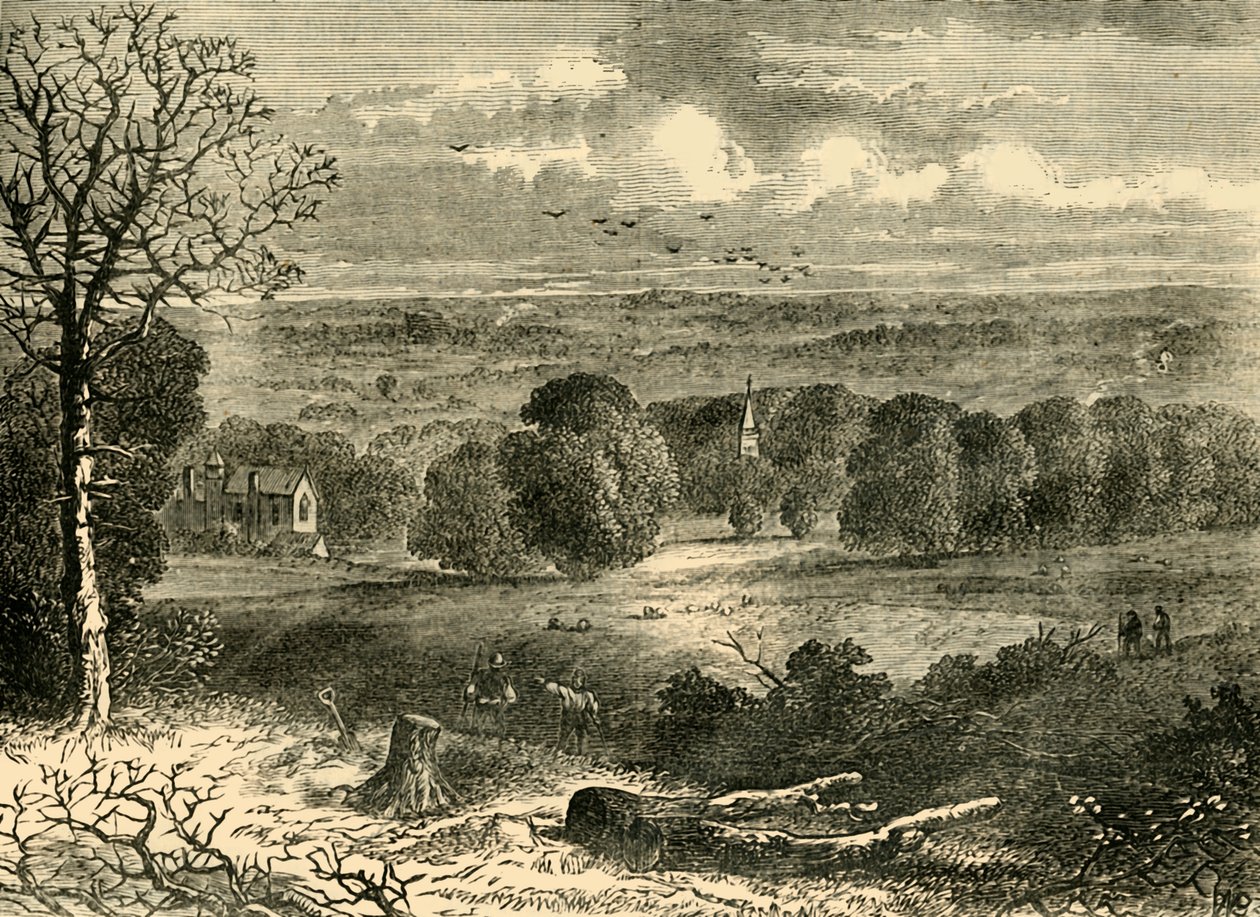 Local do palácio de cristal em 1852, c1878. de Unbekannt