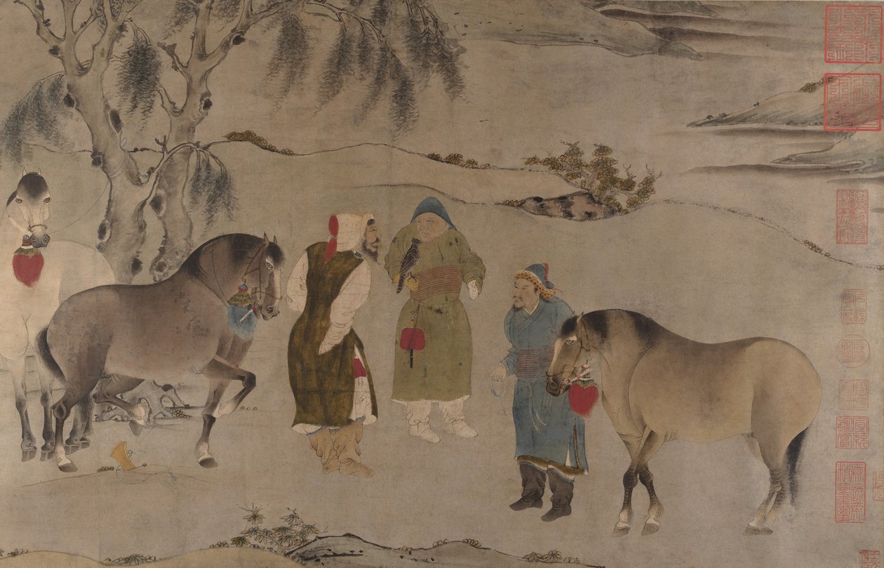 Seis cavalos, séculos XIII-XIV. de Unbekannt