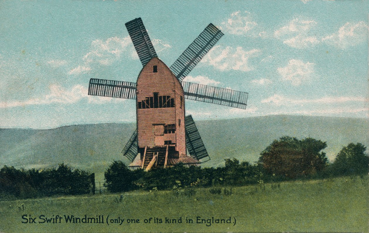 Moinho de vento seis rápido, Kingston, perto de Lewes, Sussex, c1905. de Unbekannt