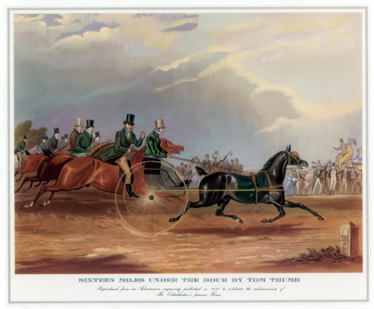 Dezesseis milhas sob a hora por Tom Thumb, 1831 de Unbekannt