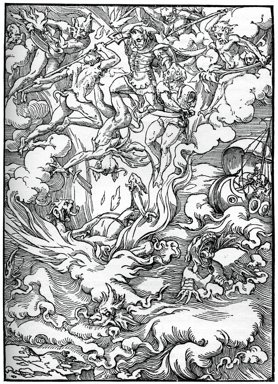 Esboço do último julgamento em Gerard d&39;Euphrate, Paris, 1549, 1870 de Unbekannt
