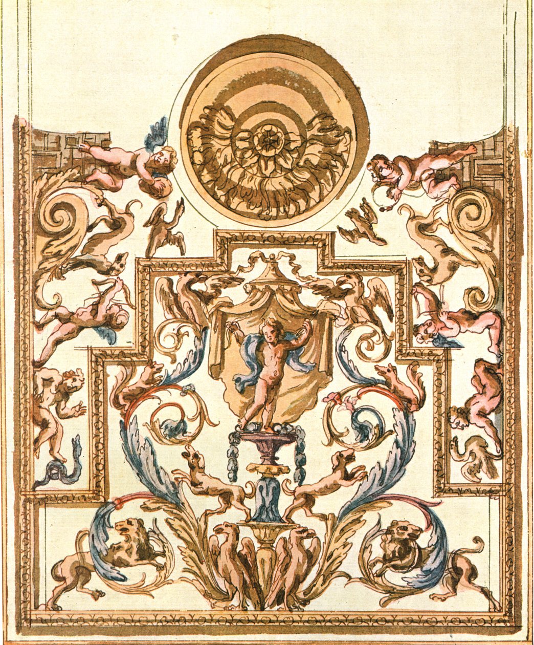 Esboço para pintura decorativa, França, 1928. de Unbekannt
