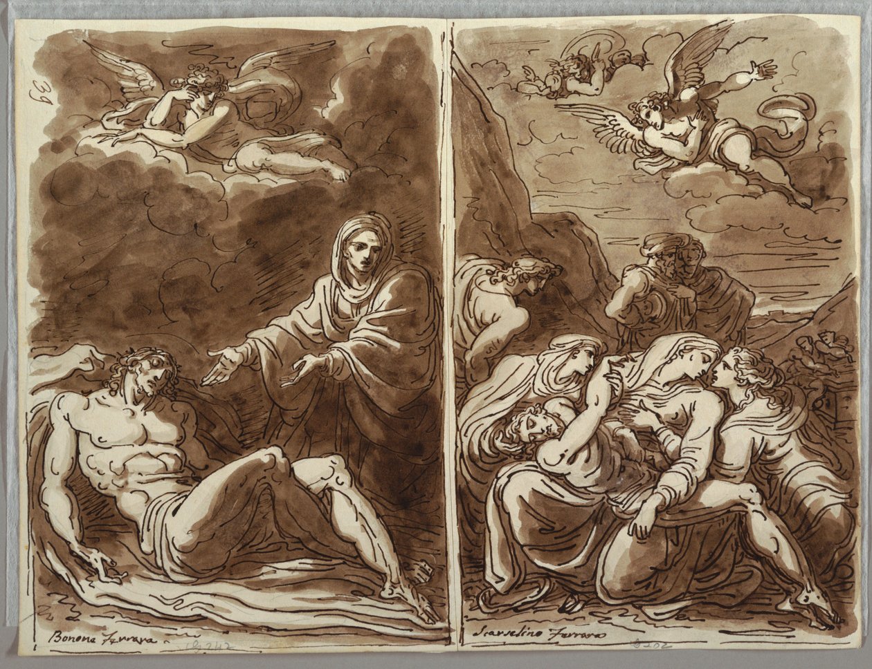 Sketchbook Folio, Lamentation over the Body de Unbekannt