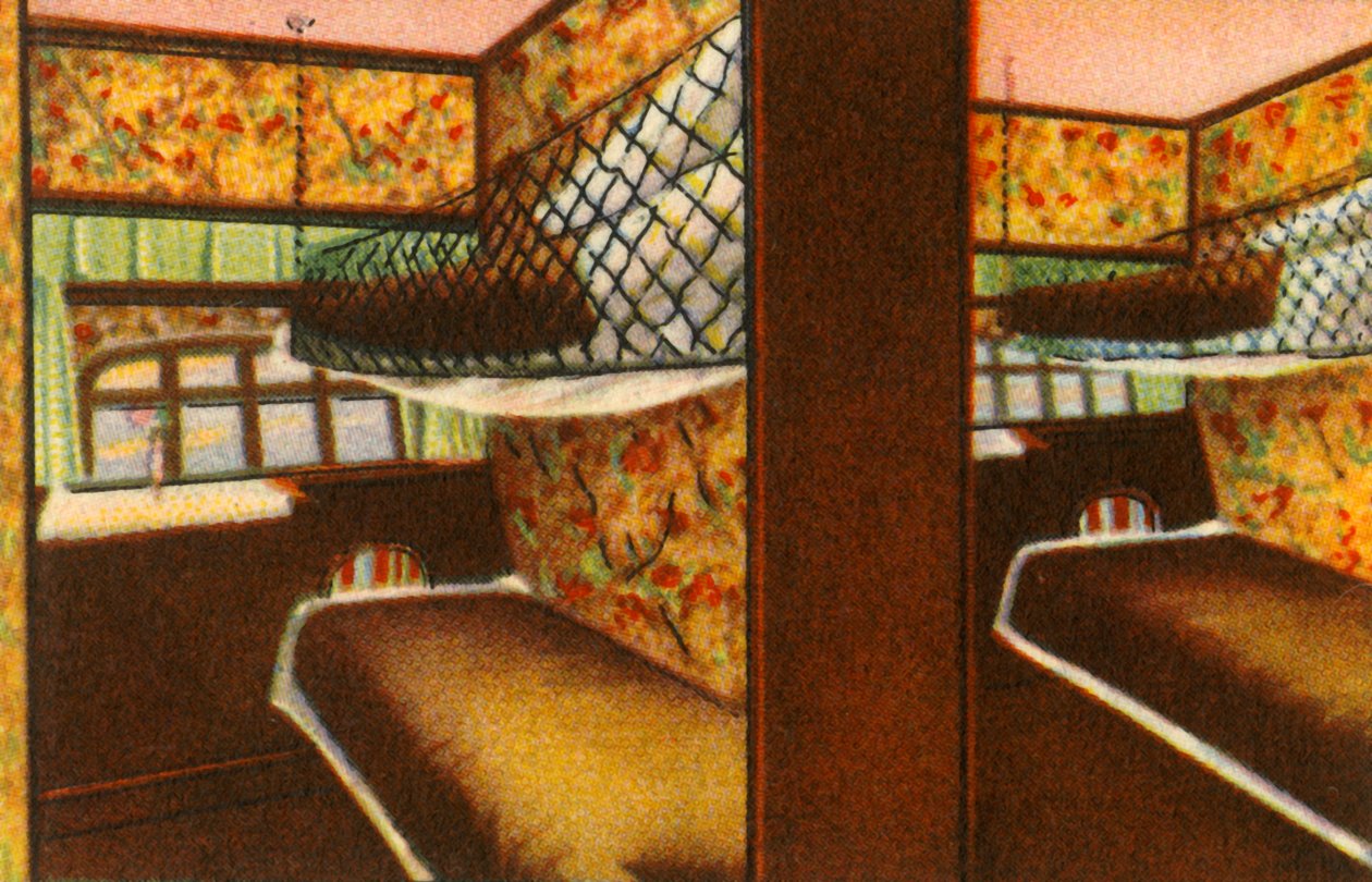 Quartos de dormir a bordo de um zepelim, 1932. de Unbekannt