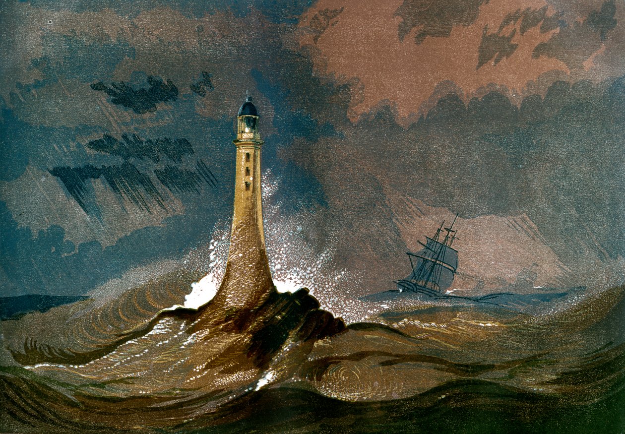 Farol de Smeatons Eddystone, Devon, c1850 de Unbekannt