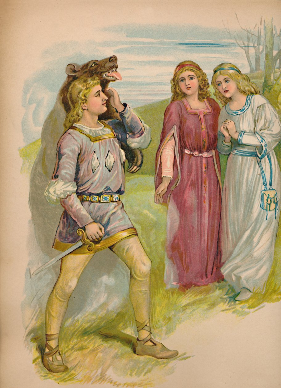 Branca de neve e vermelho-rosa, 1903 de Unbekannt