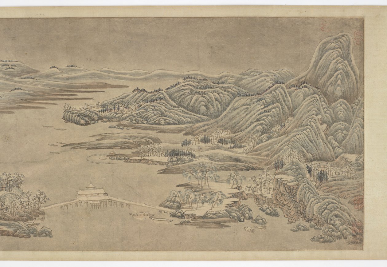 Limpeza de neve em montanhas e rios, depois de Wang Wei, séculos XVI-XVII. de Unbekannt