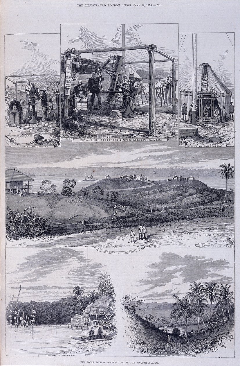 Observatório do Eclipse Solar, Ilhas Nicobar, c1875 de Unbekannt