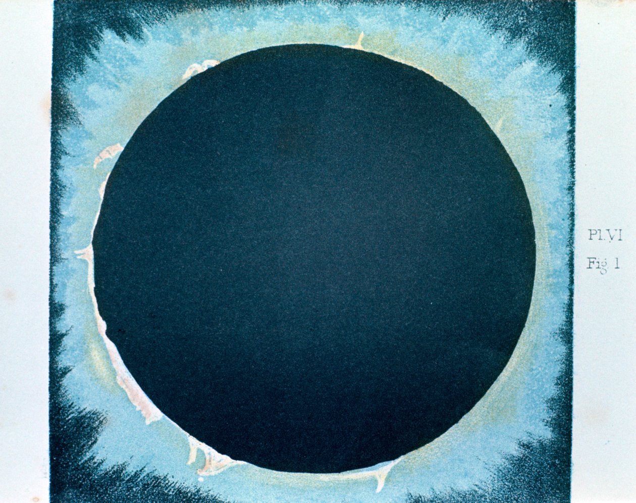 Corona solar e proeminências 1860 1870. de Unbekannt
