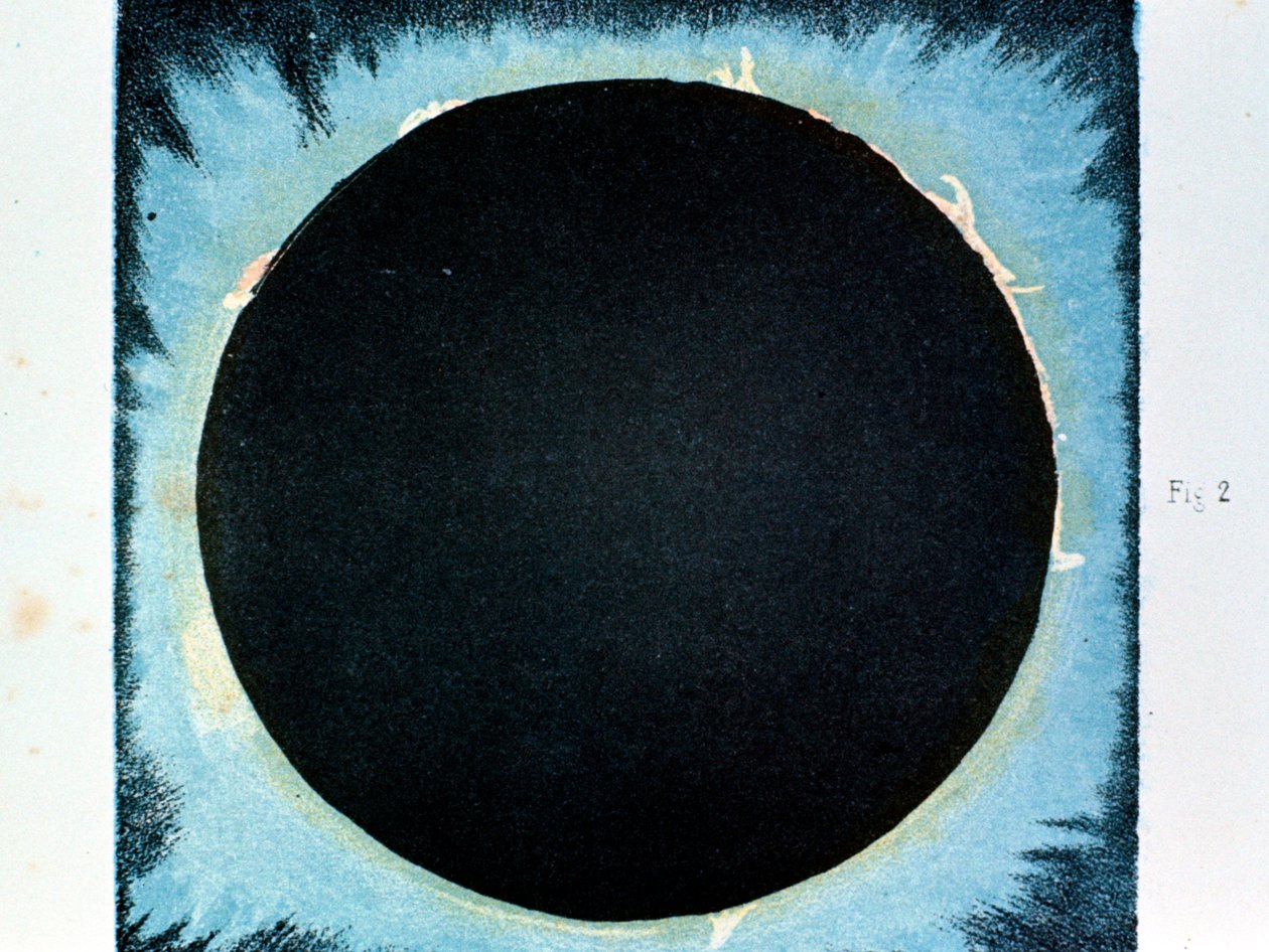 Corona solar e proeminências 1860 1870. de Unbekannt