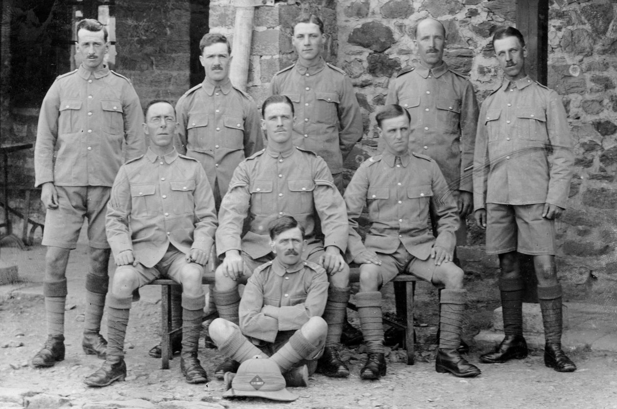 Soldados do 5º regimento de East Surrey, Chakrata, Índia, 1917 de Unbekannt