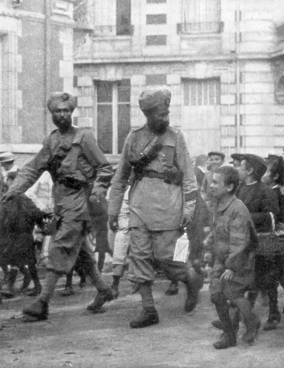 Soldados do exército indiano britânico, França, c1915 de Unbekannt