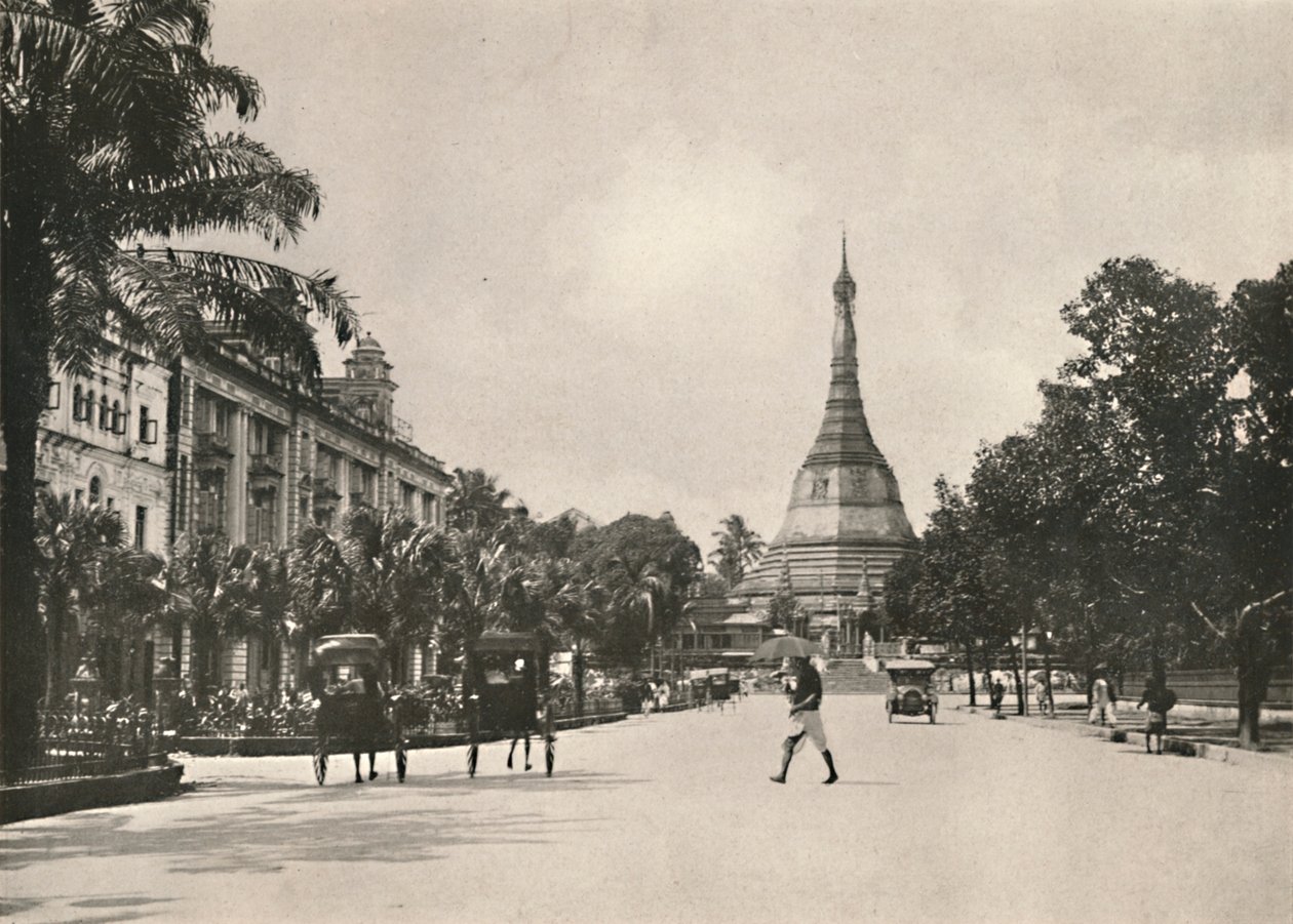 Soolay Pagoda Road, Rangoon, 1900. de Unbekannt