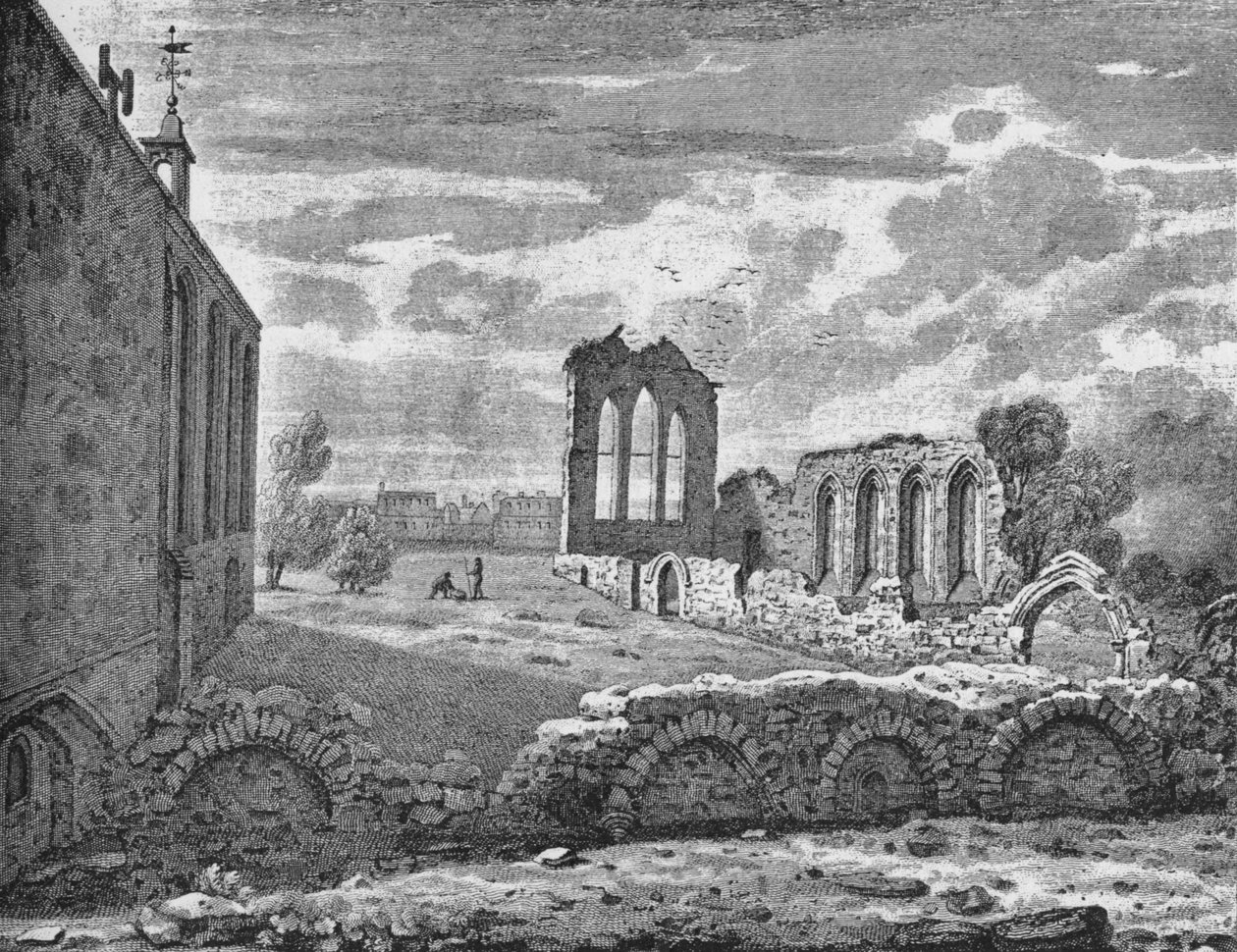 Vista sudeste do convento de Santa Helena, Bishopsgate, cidade de Londres, c1819 1906 de Unbekannt