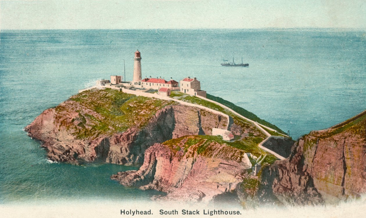 Farol da pilha sul, Holyhead, Anglesey, c1920 de Unbekannt
