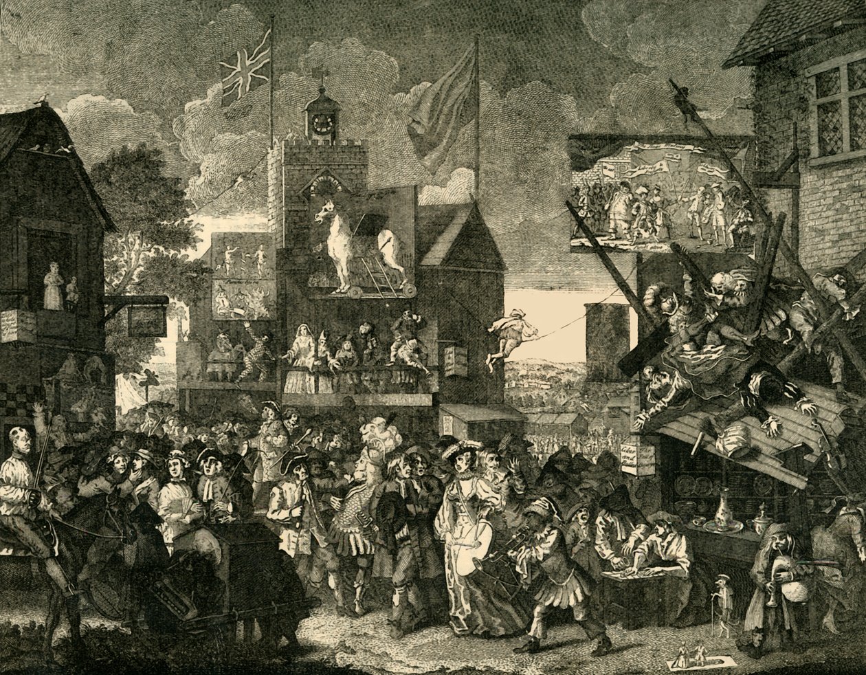 Feira de Southwark. Depois de Hogarths Picture, c1878. de Unbekannt