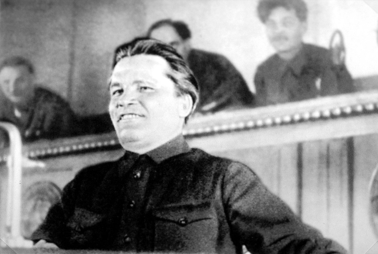 Político soviético Sergei Kirov, 17º Congresso do Partido Comunista, Moscou, URSS, 1934 de Unbekannt