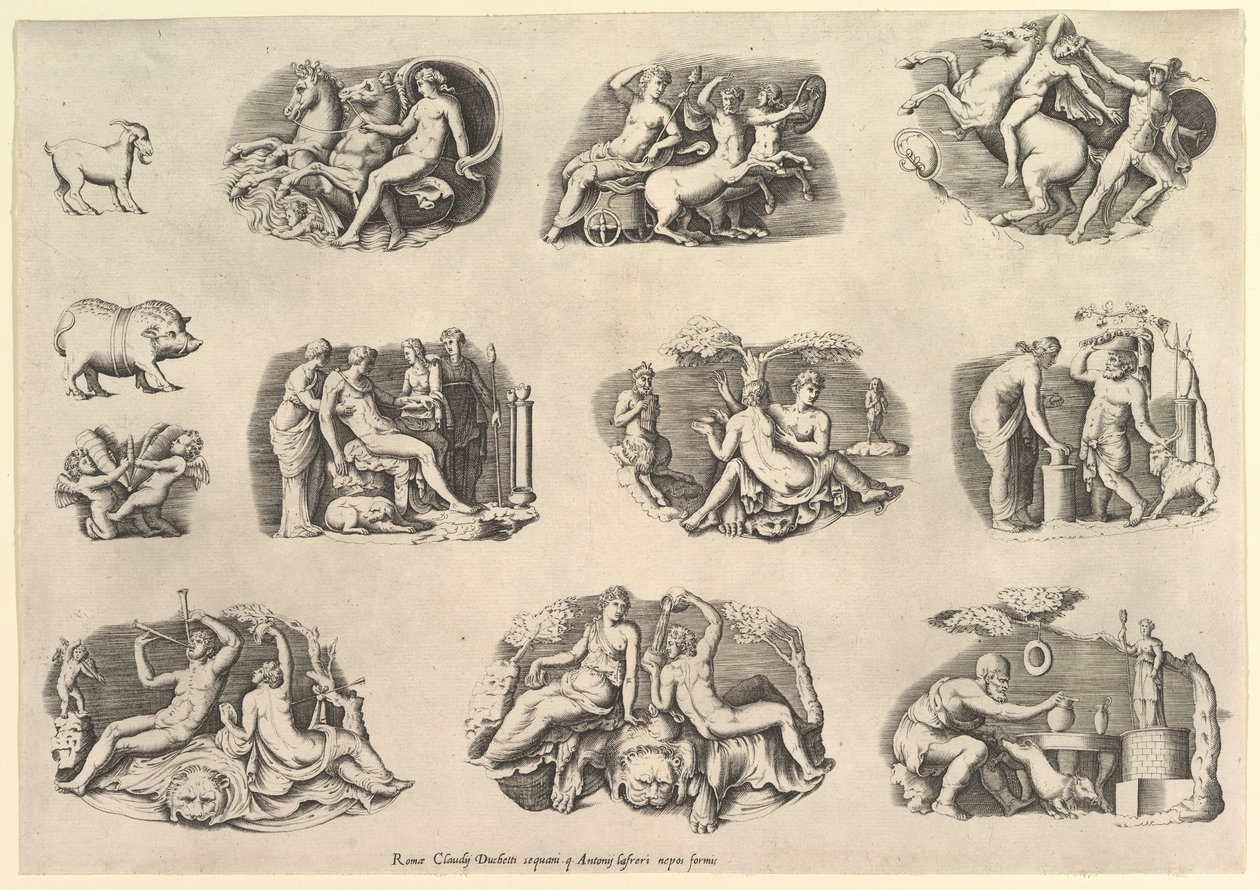 Vidro romano Assuntos magníficos ... depois da Antiguidade, executado ca. 1550-77, impressa após 1577. de Unbekannt
