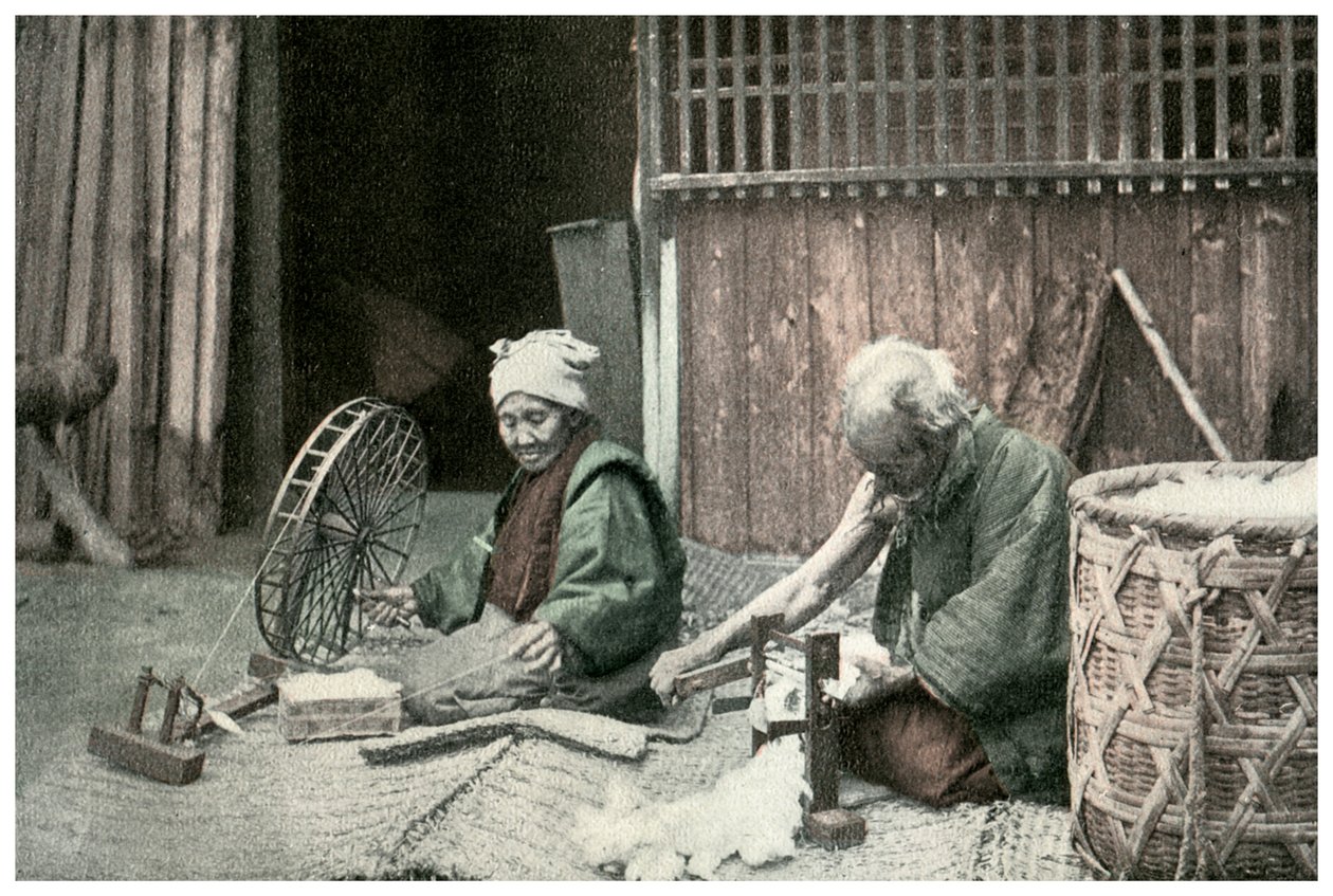 Fiação de algodão, Japão, 1904 de Unbekannt