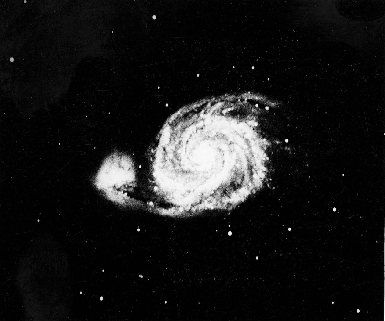 Galáxia espiral M 51 em Canes Venatici, 1910 de Unbekannt