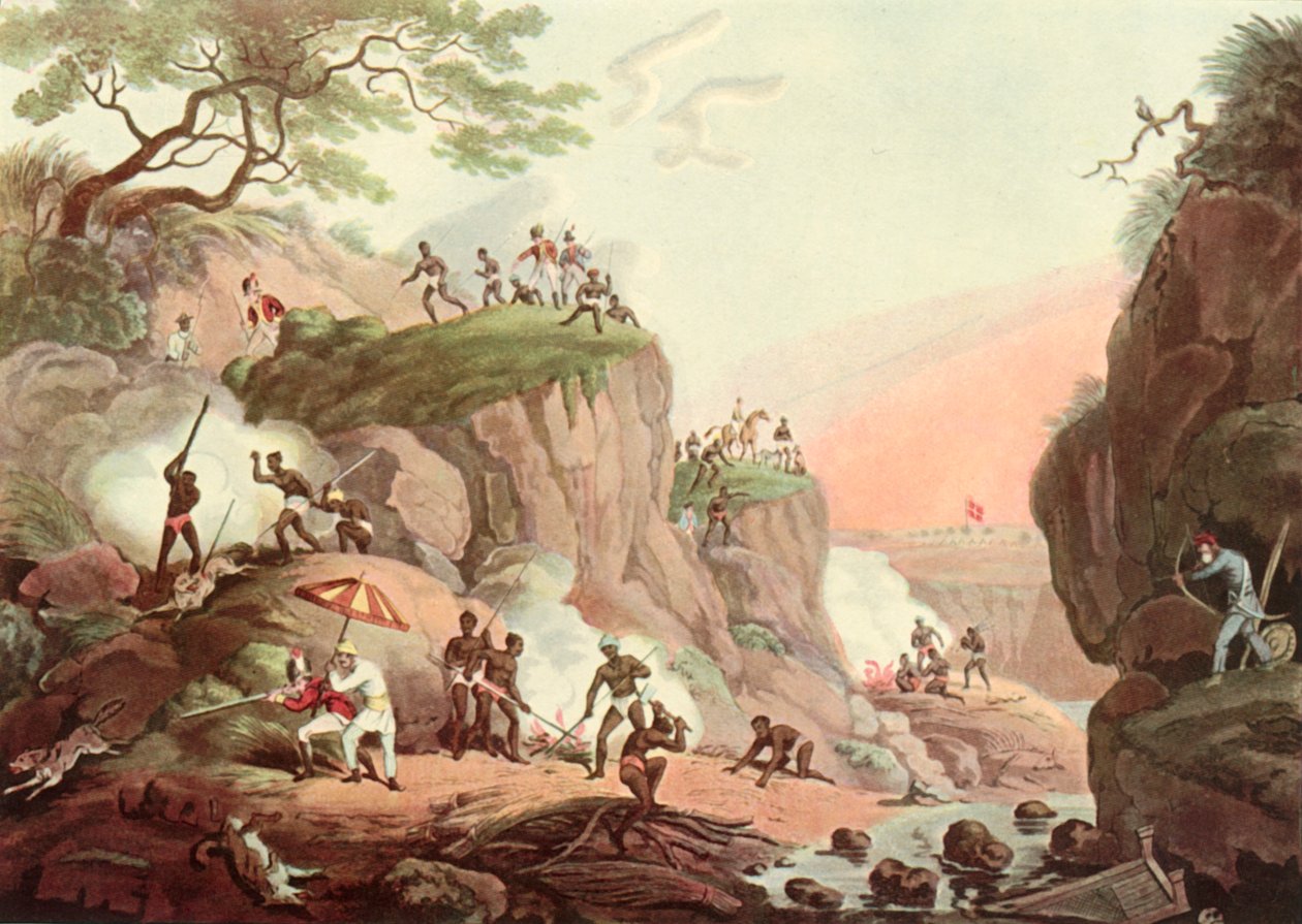 Esporte na Índia - lobos fumantes de suas terras, c1808, 1901. de Unbekannt