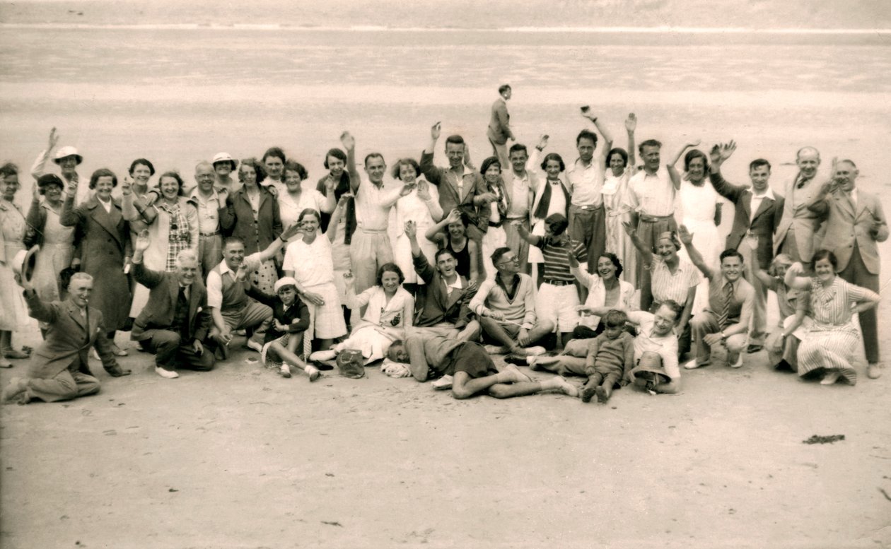 Dia de esportes para a festa do Hotel Gloucester em La Publente Beach, Jersey, 1938 de Unbekannt