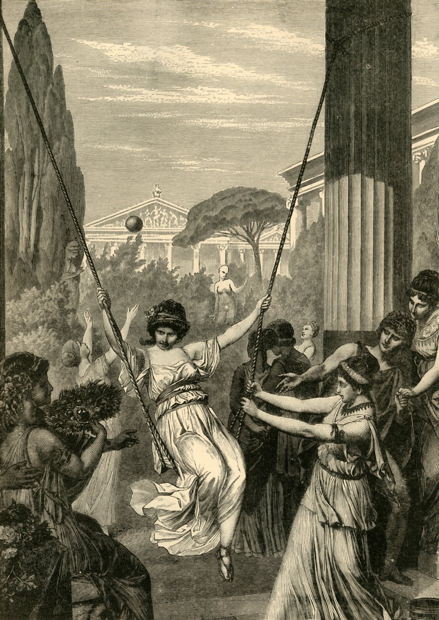 Esportes de meninas gregas, 1890. de Unbekannt