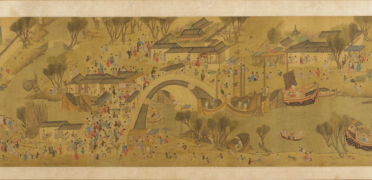 Festival da Primavera no Rio, dinastia Qing, século XVIII. de Unbekannt