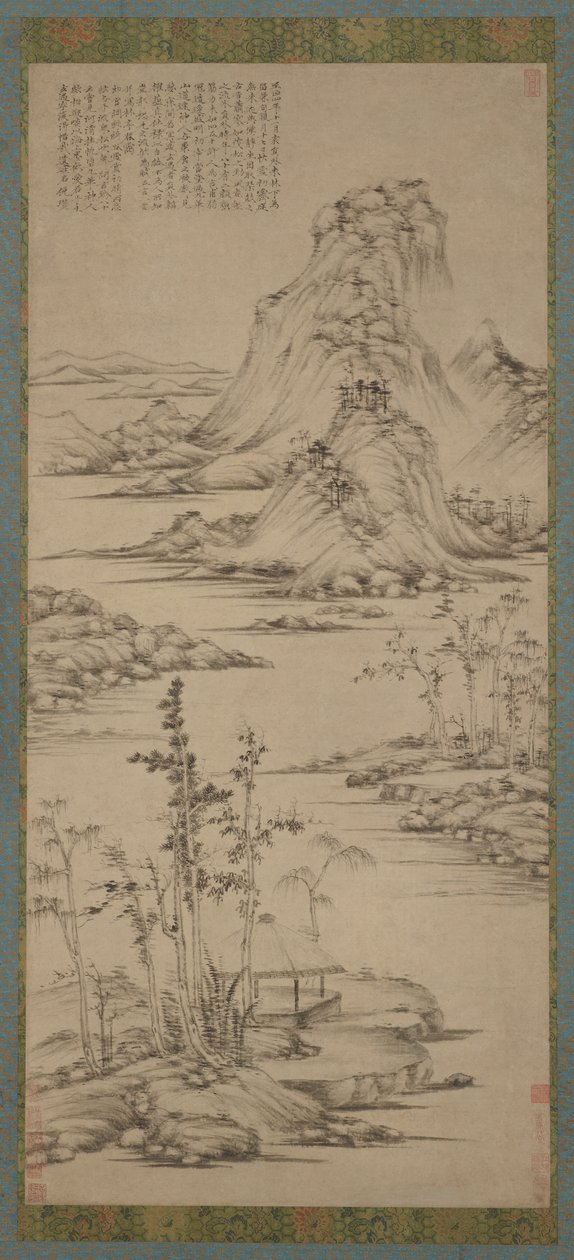 Spring Mists over a Riverside Pavilion, dinastia Ming, 1368-1644. de Unbekannt