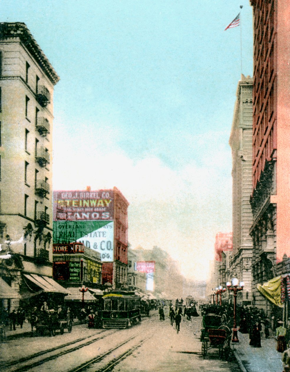 Spring Street, Los Angeles, Califórnia, EUA, c1900s de Unbekannt