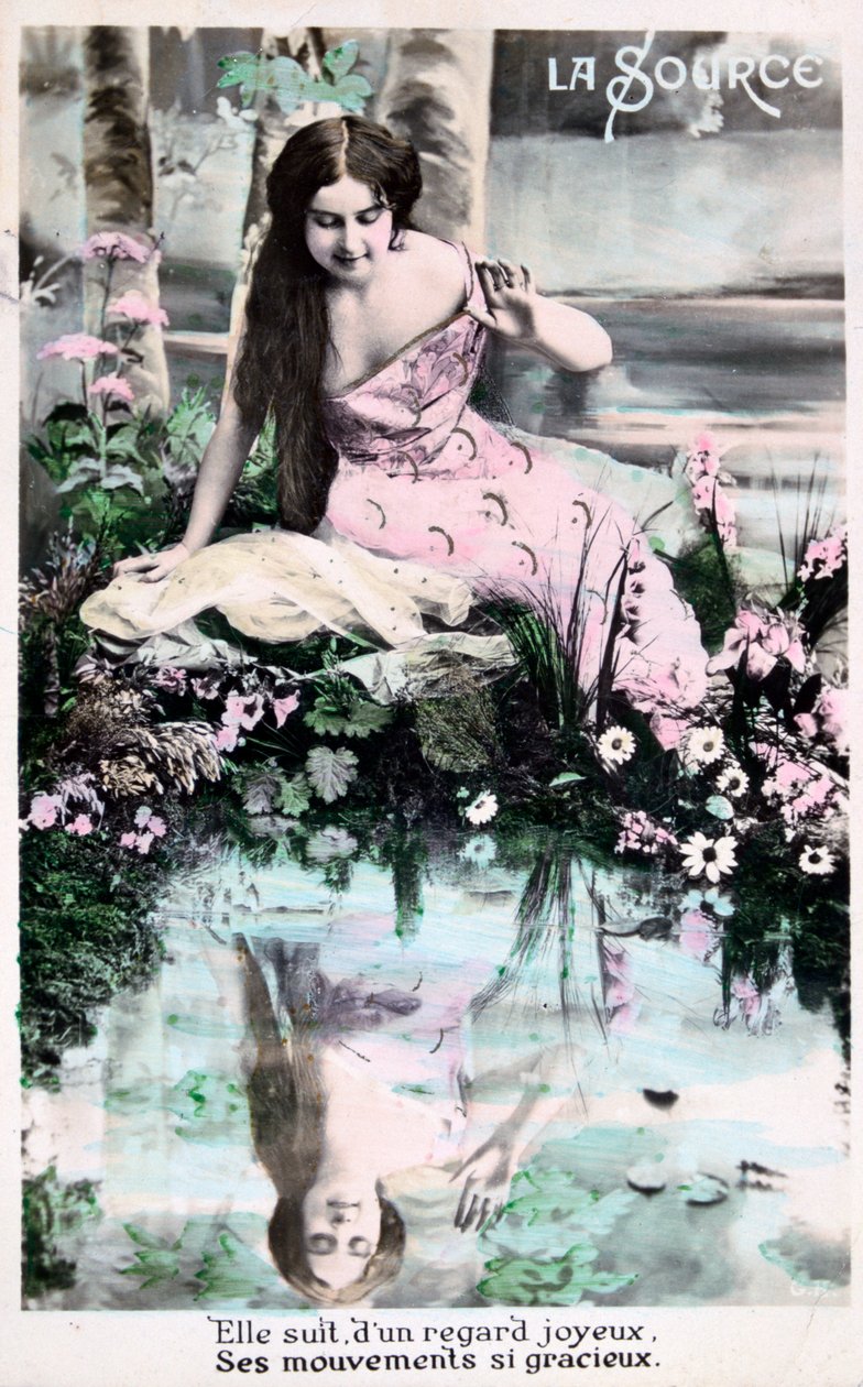 Primavera, cartão postal vintage francês, c1900 de Unbekannt